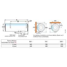 Termo Cor-émail 100L horizontal DE DIETRICH