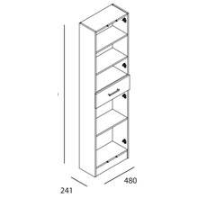 Mueble auxiliar pilar Motril wengué 4P/1C SALGAR