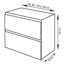 Mueble con lavabo Blanco brillo Ibiza 60 TEGLER
