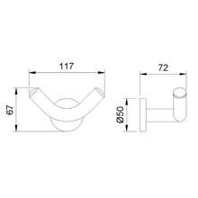 Percha doble siena cromada NOFER