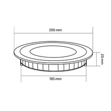 Placa LED circular ultrafina Ø20x2cm 15W