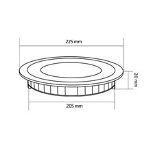Placa LED circular ultrafina Ø22'5x2cm 18W