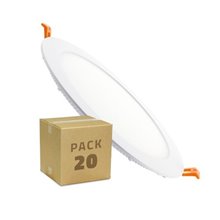 Pack x20 Placa LED circular ultrafina Ø22'5x2cm 18W