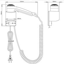 Secapelo blanco individual 1240W mural Mediclinis