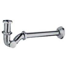 Sifón de lavabo curvo articulado con registro TRES