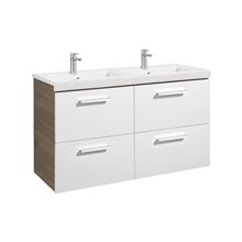 Mueble 120cm cuatro cajones blanco-fresno Prisma Roca