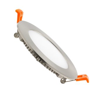 Placa LED circular ultrafina &Oslash;12x2cm 6W plata