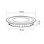 Placa LED circular ultrafina &Oslash;12x2cm 6W plata