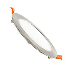 Placa LED circular ultrafina Ø17x2cm 12W plata