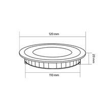 Placa LED circular ultrafina Ø12x2cm 6W negro