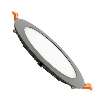 Placa LED circular ultrafina &Oslash;17x2cm 12W negro