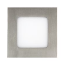 Placa LED cuadrada ultrafina 12x12cm 6W plata