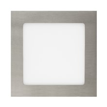 Placa LED cuadrada ultrafina 17'2x17'2cm 12W plata