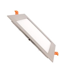 Placa LED cuadrada ultrafina 20x20cm 15W plata