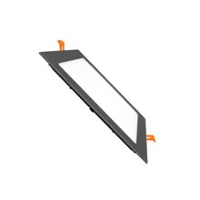Placa LED cuadrada ultrafina 17'4x17'4cm 12W negra