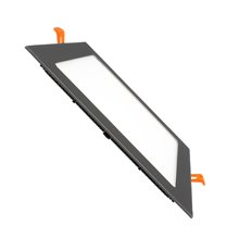 Placa LED cuadrada ultrafina 22'5x22'5cm 18W negra