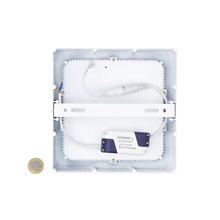 Plafón LED techo cuadrado 17x17x4cm 12W blanco