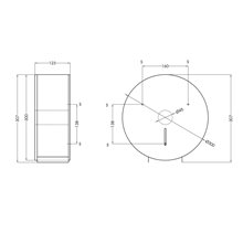 Portarrollos bobina/rollos gris 275mm Mediclinics