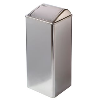 Papelera auto-retorno 80L gris Mediclinics