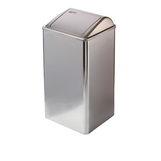 Papelera auto-retorno 65L gris Mediclinics