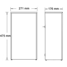 Papelera baño abierta 22L RAL Mediclinics