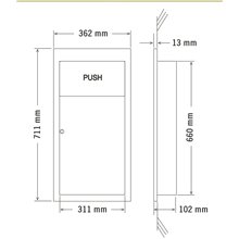 Papelera auto-retorno 14L empotrable Mediclinics