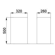 Papelera rectangular 40 L NOFER