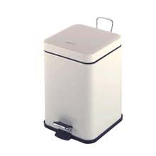 Papelera cuadrada pedal 14L blanco Mediclinics