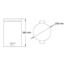 Papelera circular pedal 12L brillante Mediclinics