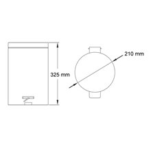 Papelera circular pedal 5L satinado Mediclinics