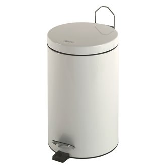 Papelera circular pedal 3L blanco Mediclinics