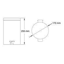 Papelera circular pedal 3L blanco Mediclinics