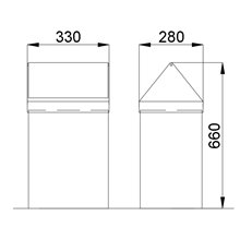Papelera basculante 40 L NOFER