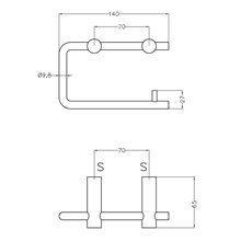 Portarrollos gris horizontal Medinox Mediclinics
