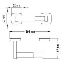 Portarrollos horizontal gris Medisteel Mediclinics