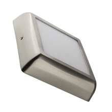 Plafón LED techo cuadrado 17x17x4cm 12W plateado