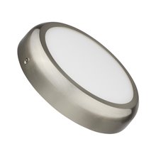 Plafón LED techo redondo Ø22'5x4cm 18W plateado