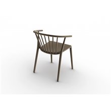 Pack de 2 sillas con brazos chocolate Woody Resol