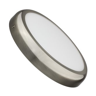 Plaf&oacute;n LED techo redondo &Oslash;30x4cm 24W plateado