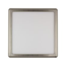 Plafón LED techo cuadrado 30x30x4cm 24W plata