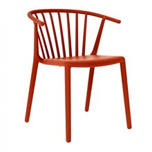 Set de 2 sillas con brazos en rojo Woody Resol