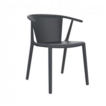 Pack de 2 sillas con brazos gris oscuro Steely Resol
