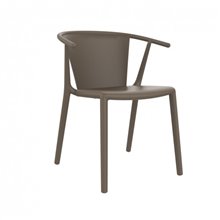 Pack de 2 sillas con brazos chocolate Steely Resol