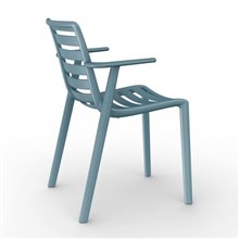 Set de 2 sillas con brazos en azul Slatkat Resol