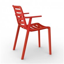 Pack de 2 sillas rojas con brazos Slatkat Resol