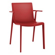 Set de 2 sillas con brazos rojas Beekat Resol
