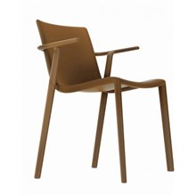 Set de 2 sillas con brazos en chocolate Kat Resol