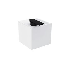 Portacepillos con dispensador blanco y negro the grid COSMIC