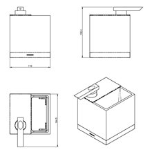 Portacepillos con dispensador pared cromo the...