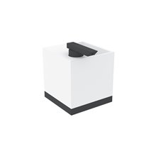 Portacepillos con dispensador pared negro the grid COSMIC